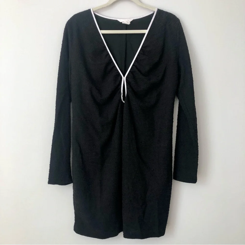 H&M Keyhole-Detail Bouncle Black  One-Piece Swim Casual Dress Women’s Size XL